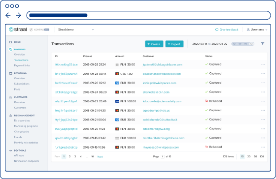 Transaction insights dashboard